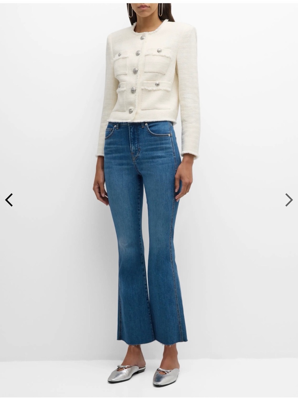 Veronica Beard Carolina Ankle Skinny Flare Jeans high rise size28